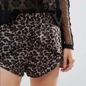 Free People Leopard Print Dahlia Petal Lightweight Flowing Shorts
